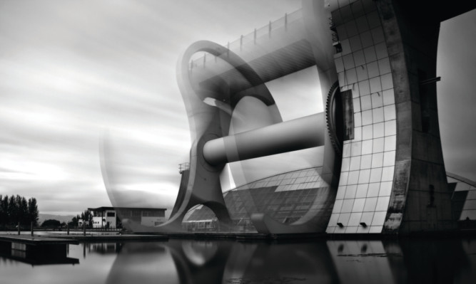 Donald Cameron won in the urban category for his photograph of the Falkirk Wheel.