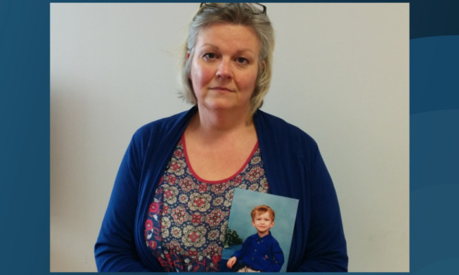 Gillian Barclay with her favourite photo of her son Cameron, aged three.