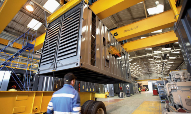 An Aggreko power supply unit in transit.