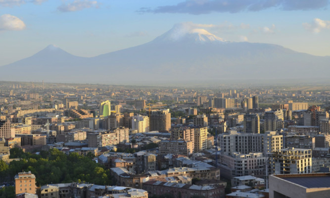 A city view of the Armenian capital, Yerevan.