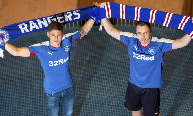 Rangers unveil new signings Rob Kiernan (left) and Danny Wilson.