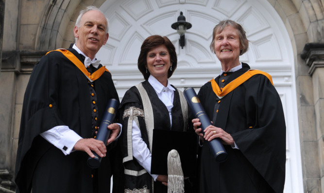 From left: Professor Robert O Keohane, Principal of the University Louise Richardson and Professor Nannerl O Keohane.