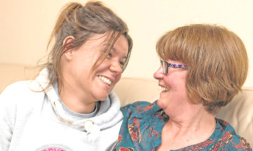 Carrie with mum Elizabeth.