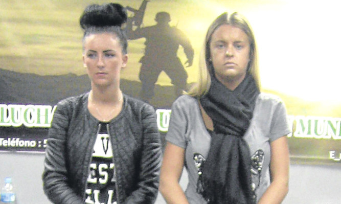 Michaella McCollum Connolly, left, and Melissa Reid, shortly after their arrest in 2013.
