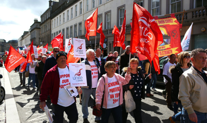 NHS Tayside workers have been engaging in industrial action for 11 weeks.