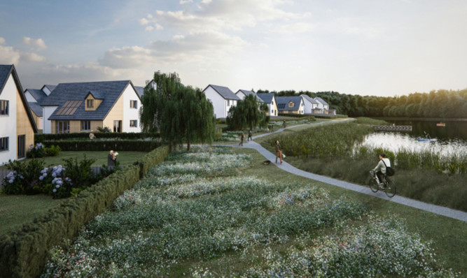 An artist's impression of the new Bertha Park homes.
