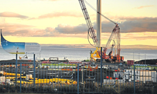 Fife Council is hoping to transfer ownership of the 7MW turbine at Methil after Samsung pulled out.