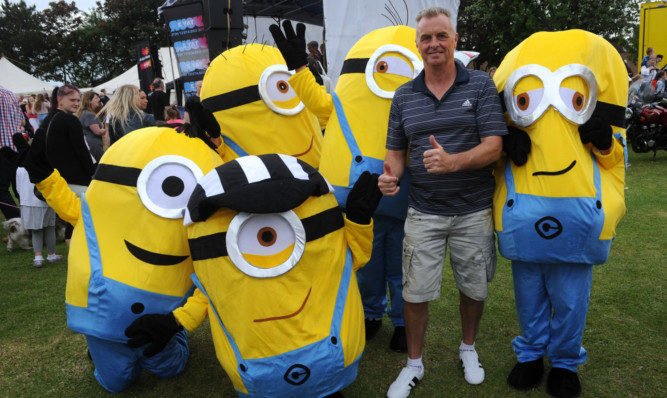 Broughty Ferry Traders Association chairman Steve James recruits some Minions.