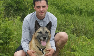 Tom Gracie with eight-year-old Kaya, who has been diagnosed with liver failure.