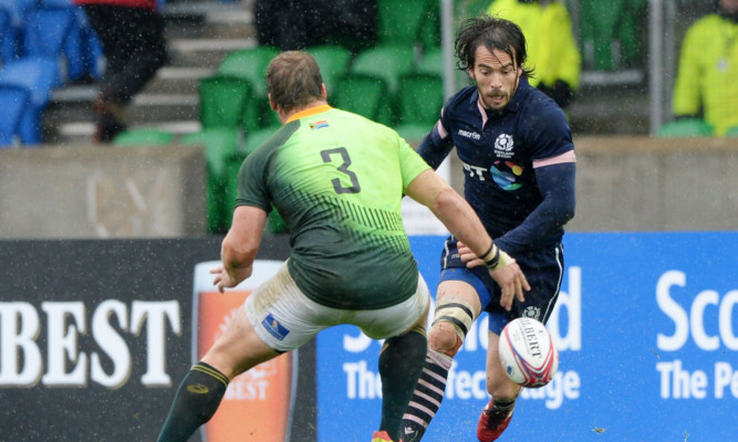 Colin Gregor in action against South Africa.