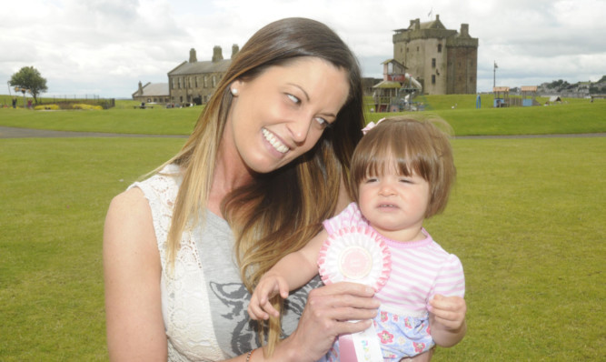 Winner of  the bonnie babies girls 1-2 years category was Millie Walton, 1, with mum Lyndsay from Broughty Ferry.