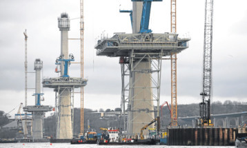 Construction continues on the Queensferry Crossing.