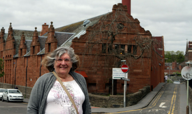 Successful campaign: Mary Harwood outside the Lochee Leisure Centre swimming pool.