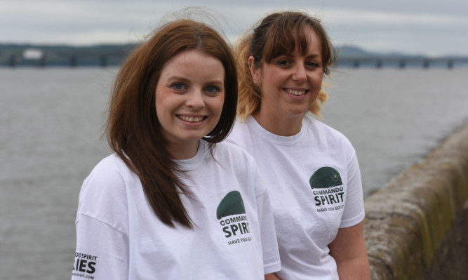 Dundonian Katie Burnett, left, and Becci Parriss from Arbroath are among those taking on the arduous exercise in the Highlands.