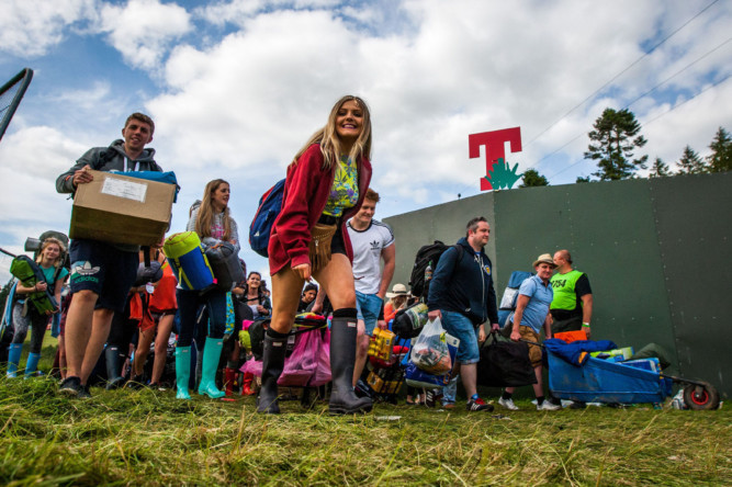 The first campers have arrived at Strathallan for this years T in the Park. Thousands of revellers have pitched up in Perthshire for Scotlands largest music festival.