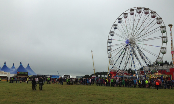 The sun has yet to come out for the first full dau of T in the Park.