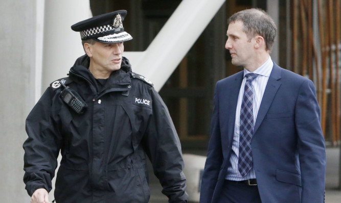 Justice Secretary Michael Matheson with Chief Constable Sir Stephen House.