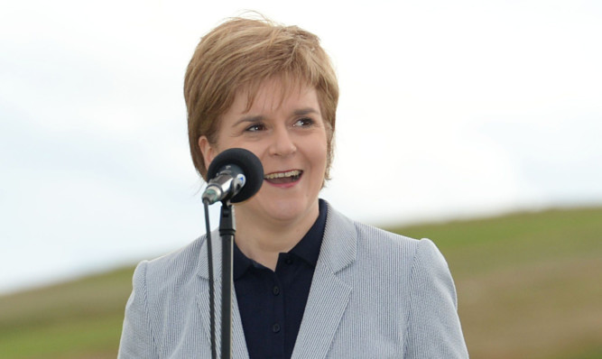 Nicola Sturgeon at the Scottish Open at the weekend.