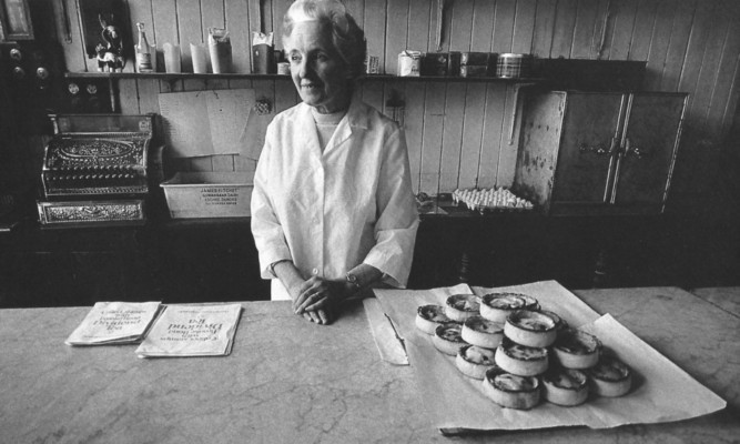 Mrs Wallace, of the famous Wallace's Pie Shop.