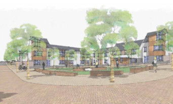 The new housing at Claverhouse would be built around a village green.