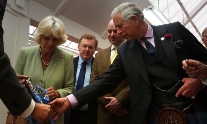 The Duke and Duchess of Rothesay visited the mill in 2013.