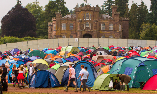 The campsite at Strathallan Castle where the alleged incident took place.