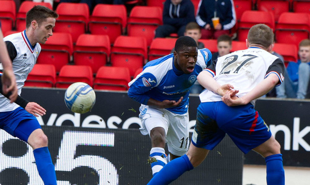 Saints striker Nigel Hasselbaink, crossing for Steven Maclean to score against Inverness, has been asked to step up to another level by boss Steve Lomas.