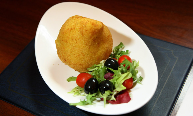 The arancini starter.