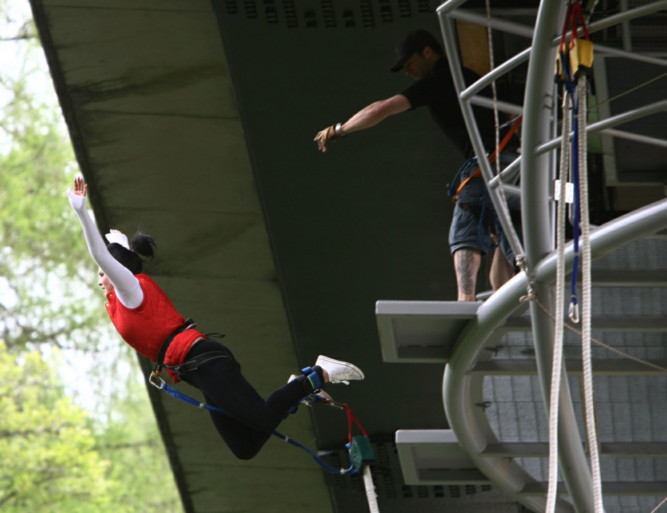 Bungee jumping is a popular activity across the globe. Pictured is the Highland Fling Bungee jump at Killiecrankie.