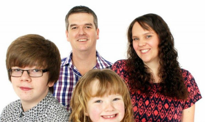 Grant Callachan (pictured with his family) has been told he may only have weeks to live.