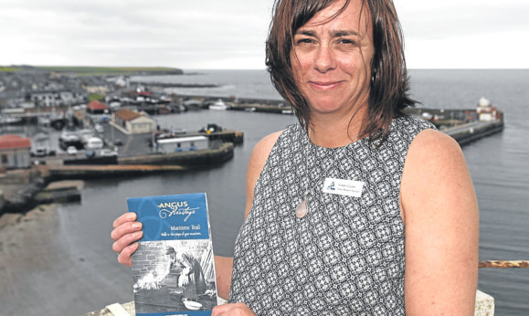 At the Signal Tower Museum, Arbroath, with the Angus Maritime Trail booklet is senior museum assistant Kirsten Cooper.