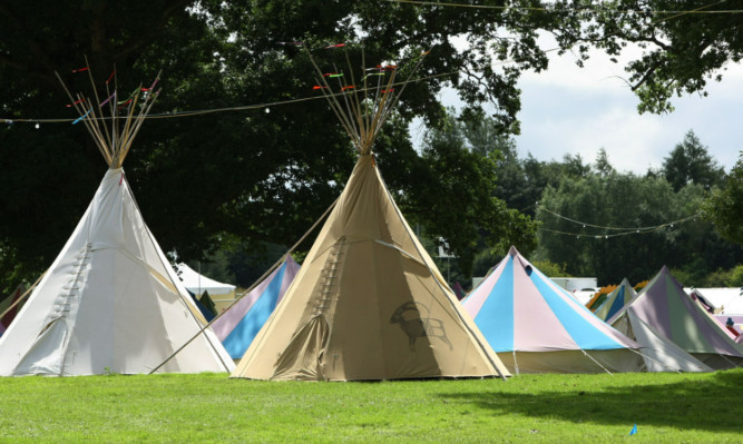 Some of the upmarket camping on offer for Rewind revellers.