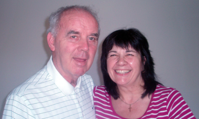 Frank and Amanda Kopel. The former Dundee United star who suffered from alzheimers died aged 59.