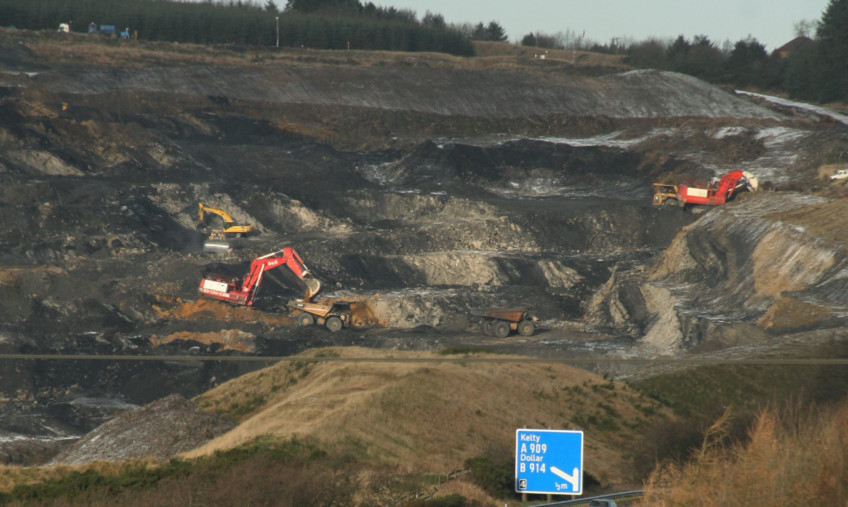 St Ninians open-cast mining site near Kelty.