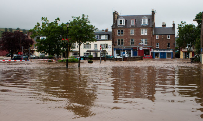 The flood casused millions of pounds of damage in Alyth.