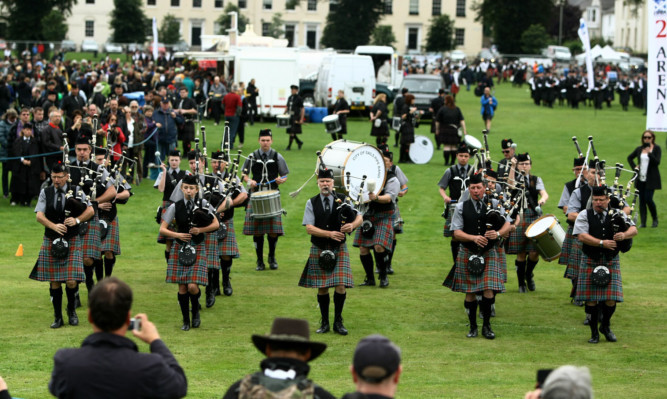 The City Of Sails Pipe Band from New Zealand taking part in last year's competition.