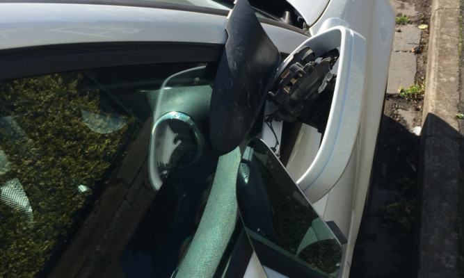 Vandals targeted cars parked in the street during the night.