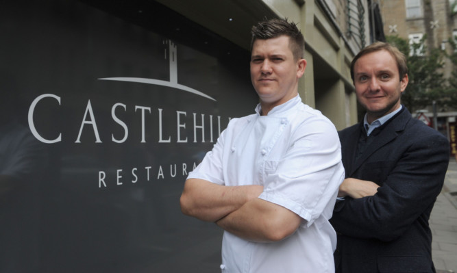 Graham Campbell outside Castlehill with owner Paul McMillan.