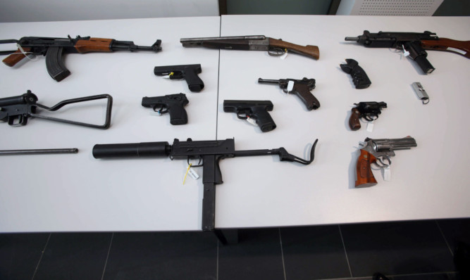 Some of the weapons that have been seized.