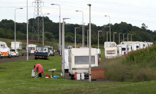 The Travellers have set up camp on Jack Martin Way.