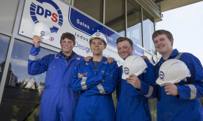 Some of the apprentices at Glenrothes engineering firm DPS Group.