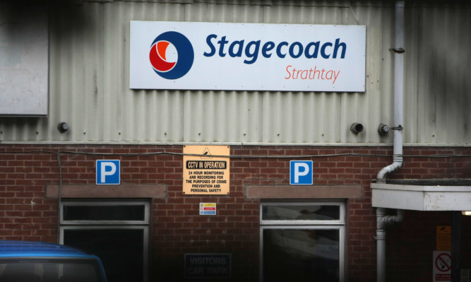 The Stagecoach Strathtay depot on Smeaton Road was targeted/