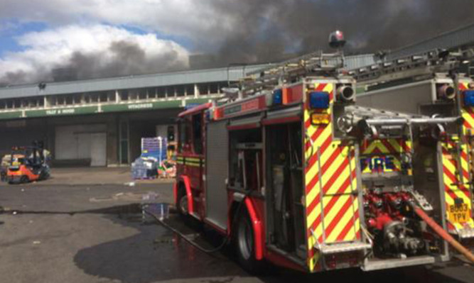 Forty firefighters were called to tackle the blaze.