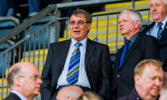 St Johnstone owner Geoff Brown and leader of Perth & Kinross Council Ian Miller.