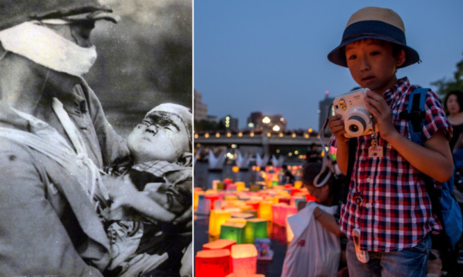 Images of Hiroshima just after the bombing are rare and it is hoped they will help people to understand and reflect on the attack, as people have done in the city on the 70th anniversary.