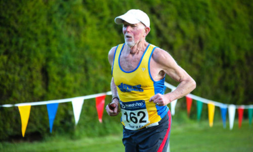 Octogenarian Sandy Chalmers in action at Hill of Tarvit.