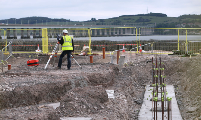 Work progressing on the V&A at Dundee waterfront.