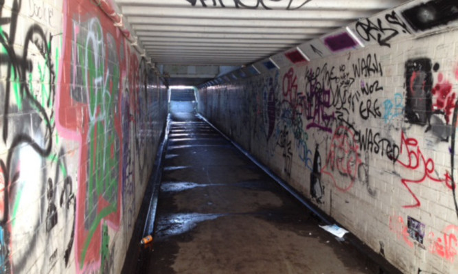 The underpass where the attack happened.