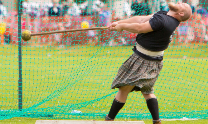 Action from the throwing of the hammer.