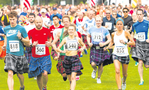 The start of the kilt run.